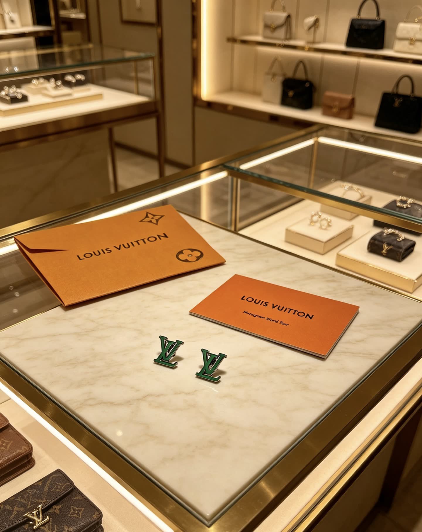 Louis Vuitton Monogram World Tour Earrings